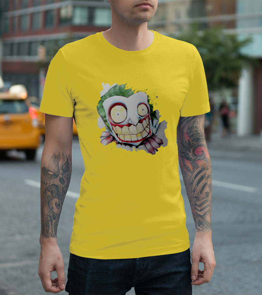 Funny Joker Crazy Cartoon Smile T-Shirt