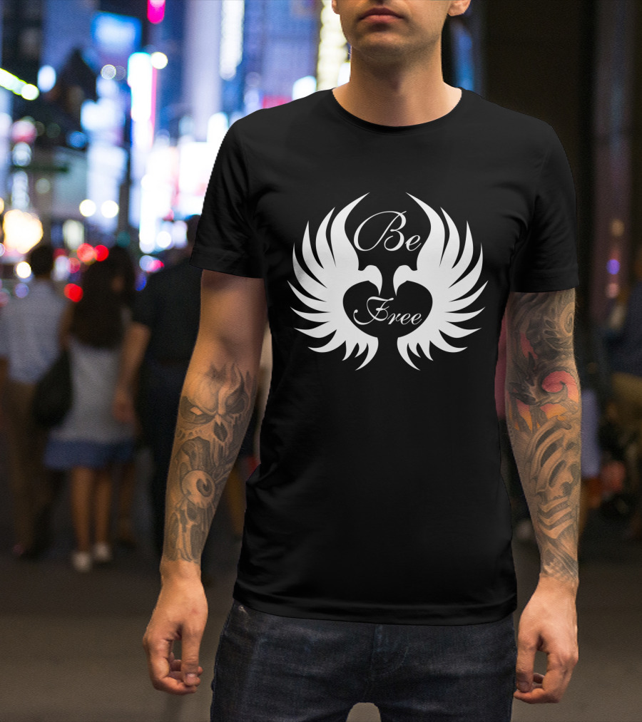 Be Free Winged Heart Embrace Freedom T-Shirt