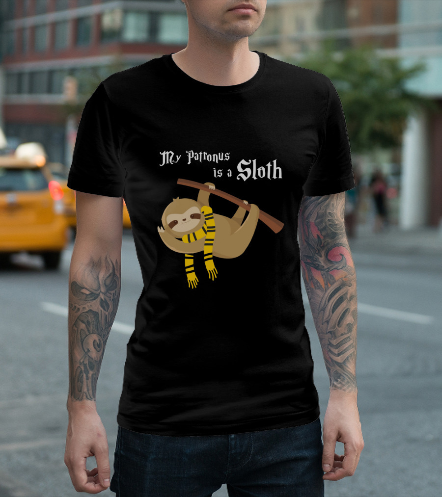 My Patronus is a Sloth Hogwarts Gryffindor Scarf Magic Creature T-Shirt