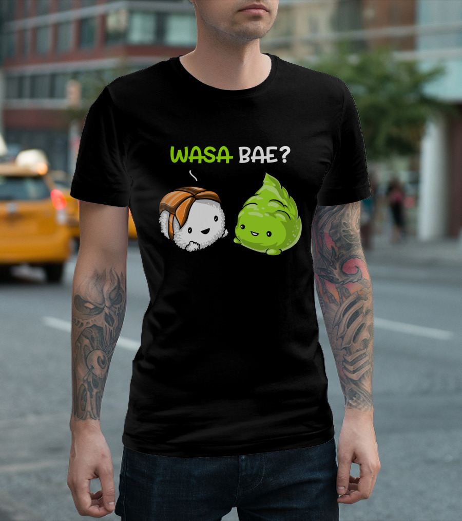 Wasa Bae Sushi Cute Wasabi Salmon Nigiri T-Shirt