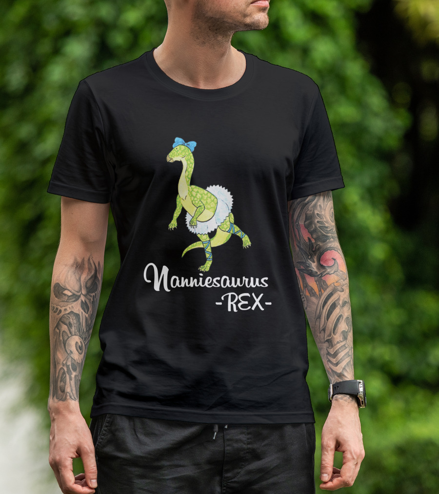 Nanniesaurus Rex Ballet Dancer Dinosaurs T-Shirt