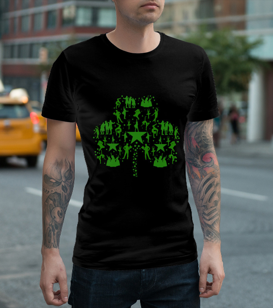 Irish Broadway Musicals Shamrock Dancers with Stars T-Shirt