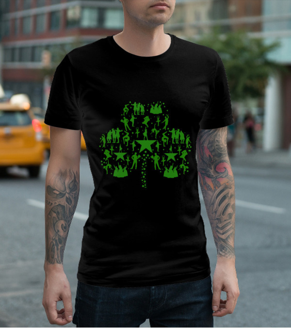 Irish Broadway Musicals Shamrock Dancers With Stars T-Shirt