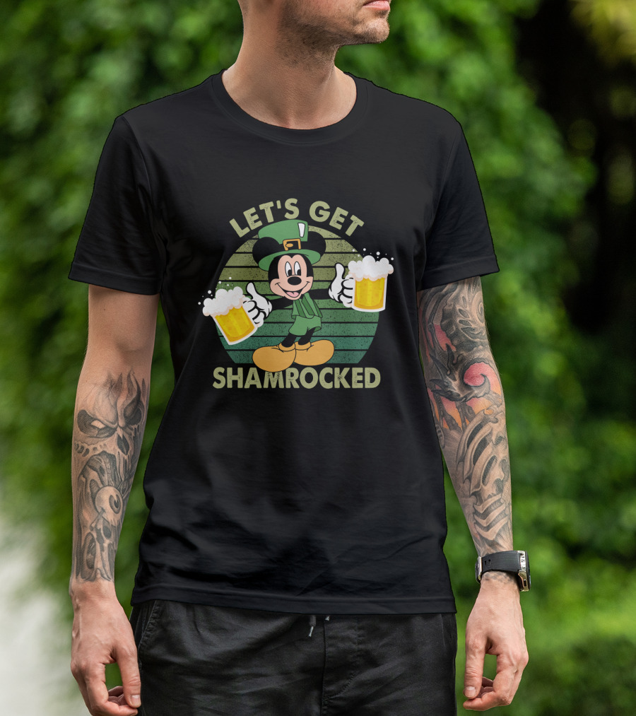Let's Get Shamrocked Mickey Mouse Patrick's Day T-Shirt