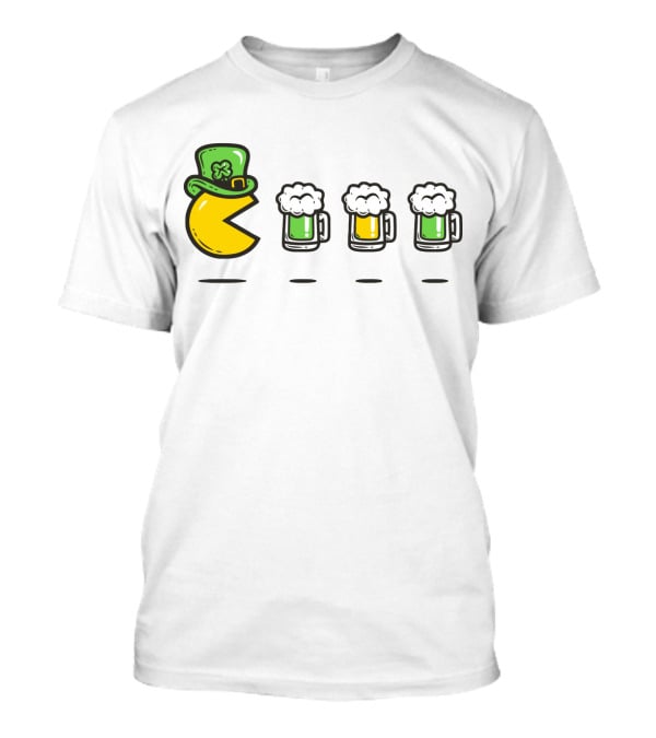 Pacman St. Patrick's Day Beer Mugs Hat T-Shirt