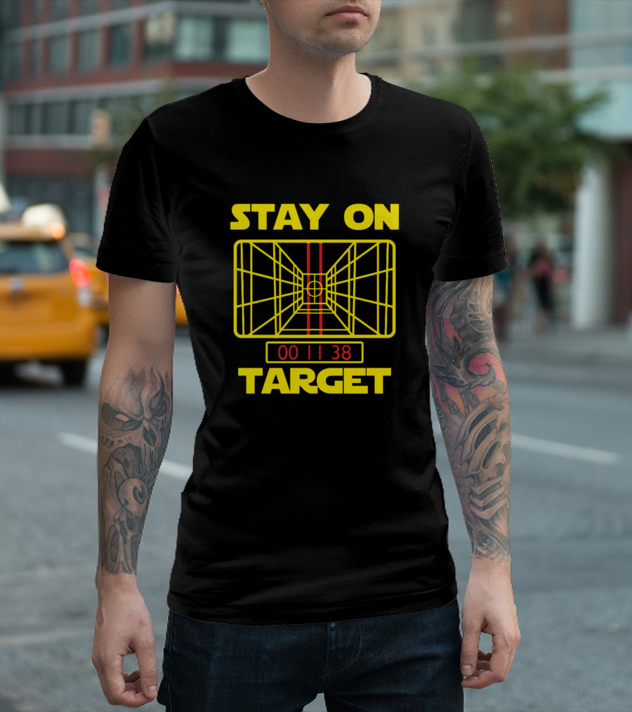 Stay On Target Stars 00 11 38 Retro Humor T-Shirt