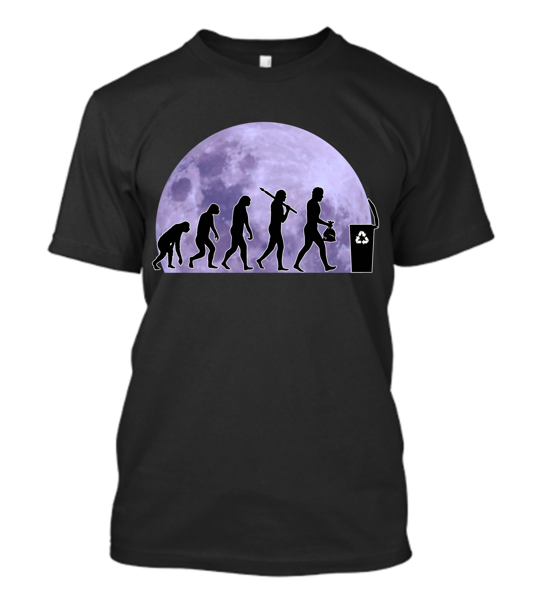 Evolution Of Garbage Man Moon T-Shirt