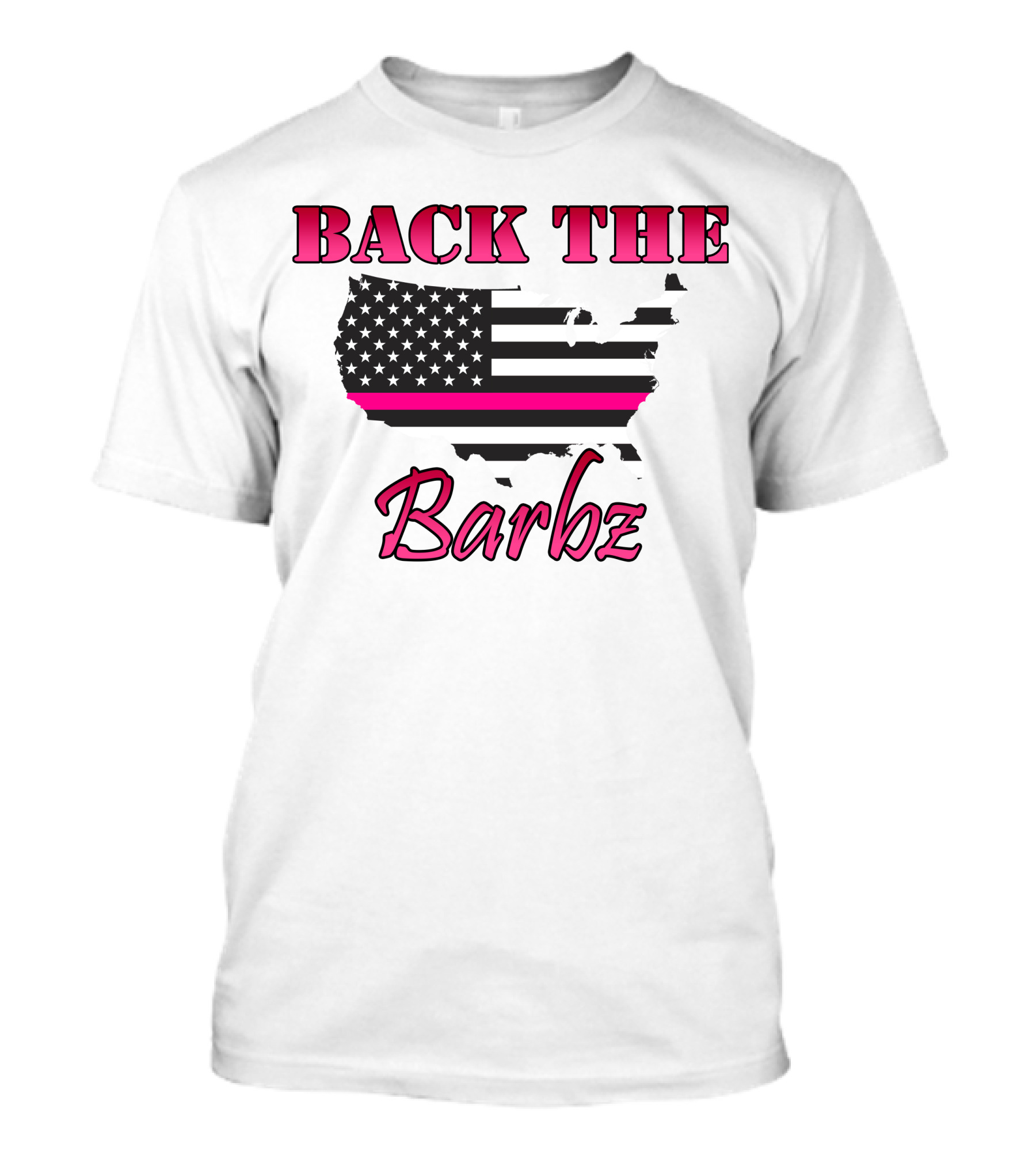 BACK THE BARBZ American Flag Map T-Shirt