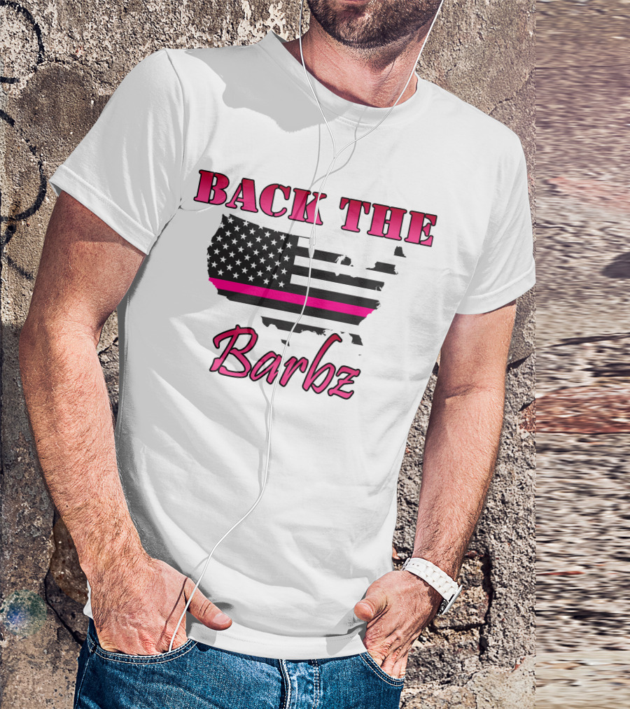 BACK THE BARBZ American Flag Map T-Shirt