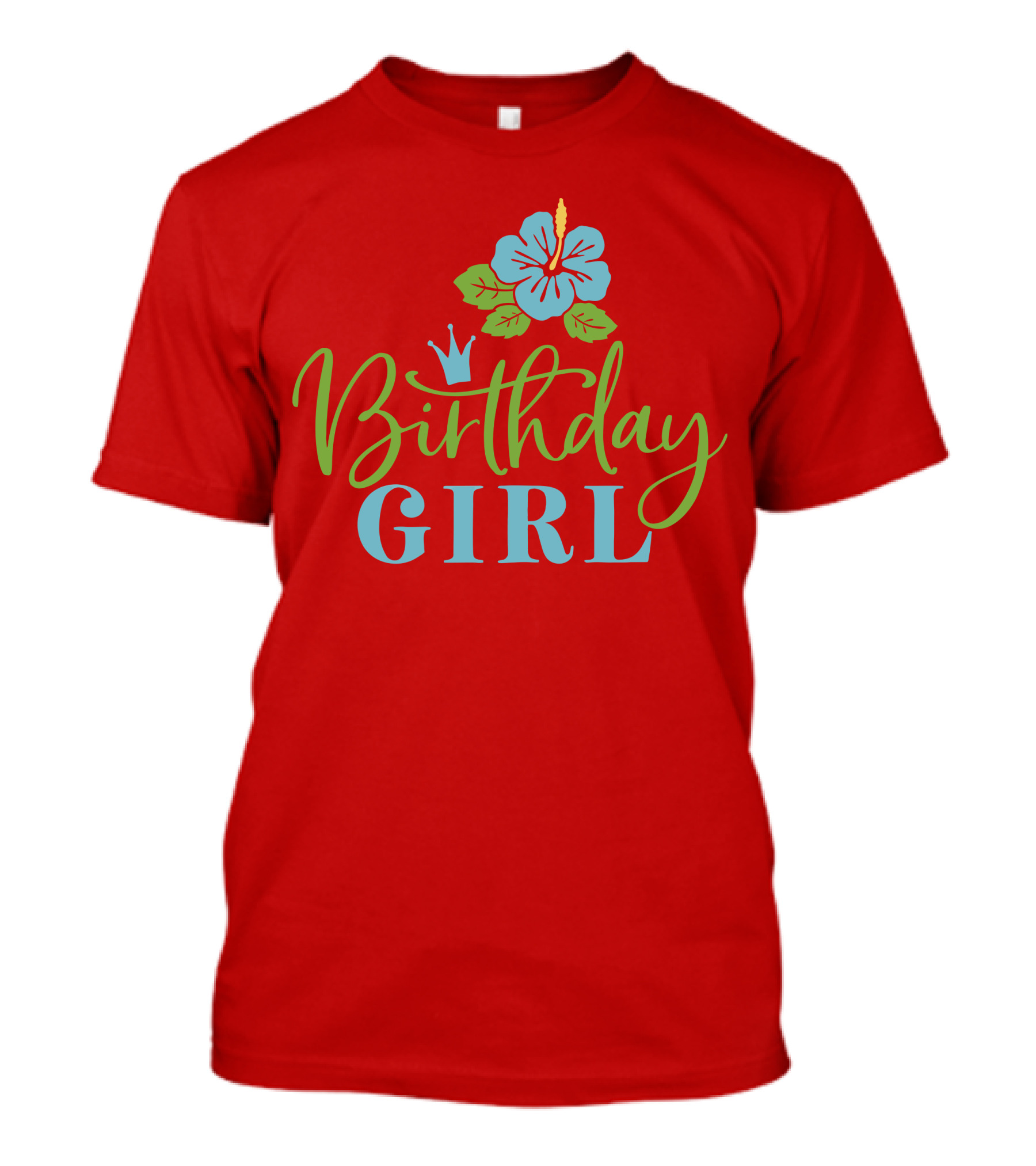 Birthday Girl Hibiscus Crown T-Shirt