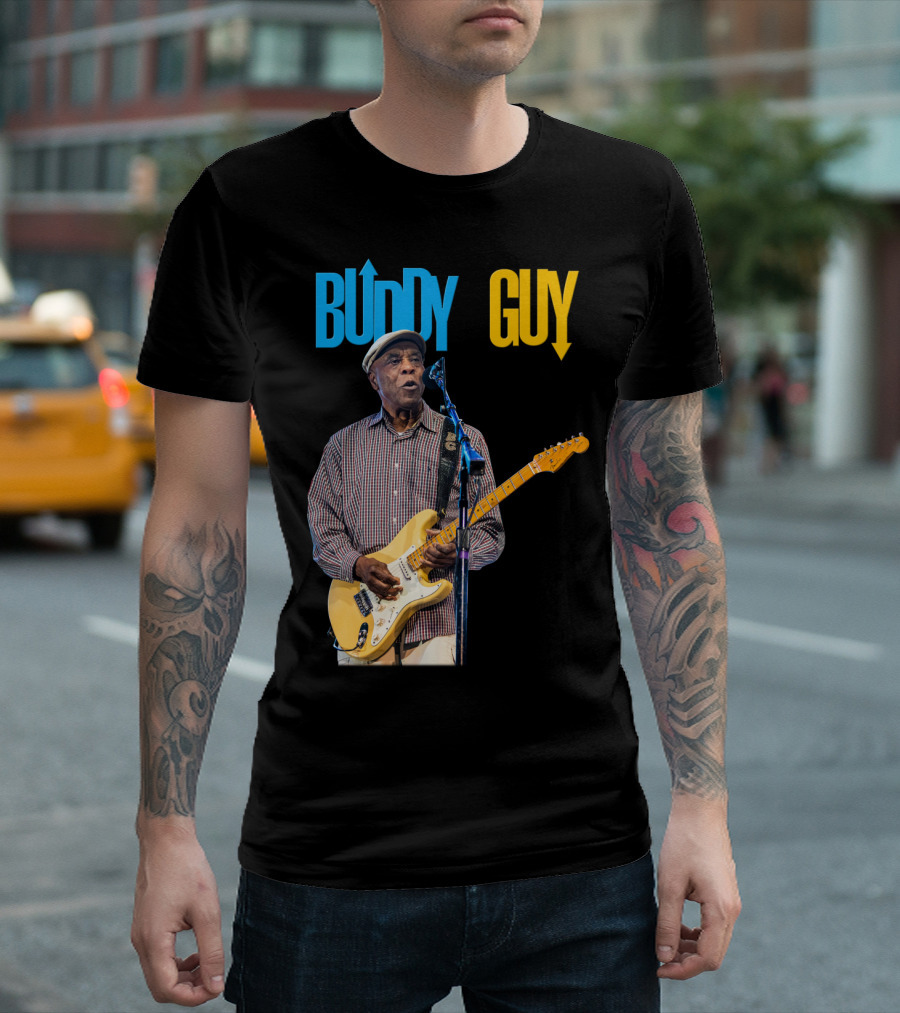 Buddy Guy Electric Blues Performance With Guitar And Microphone T-Shirt