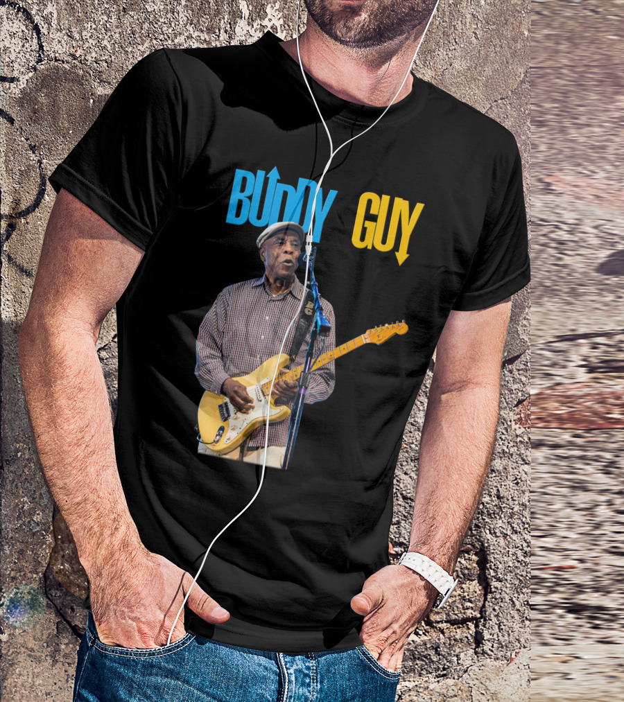 Buddy Guy Electric Blues Performance With Guitar And Microphone T-Shirt
