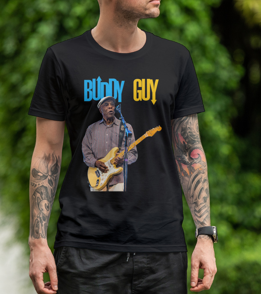 Buddy Guy Electric Blues Performance With Guitar And Microphone T-Shirt
