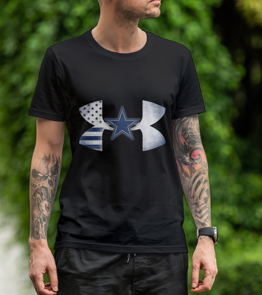 Dallas Cowboys Under Armour American Flag Star T-Shirt