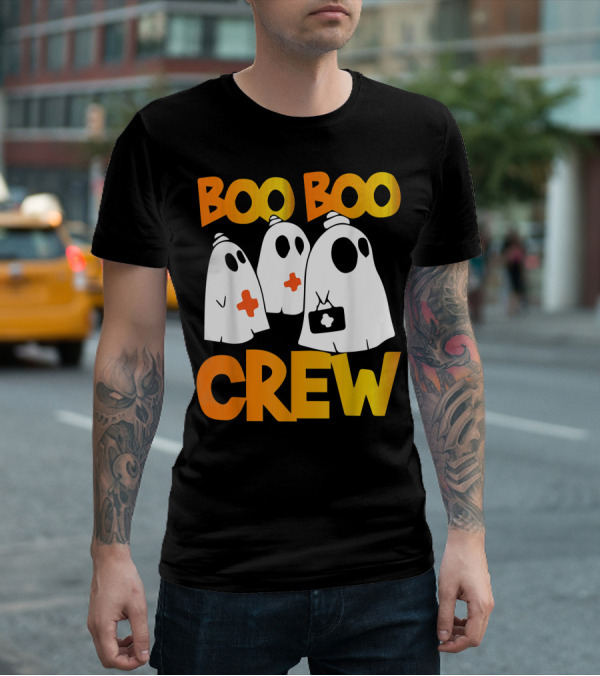 Boo Boo Crew Nurse Ghost Halloween T-Shirt