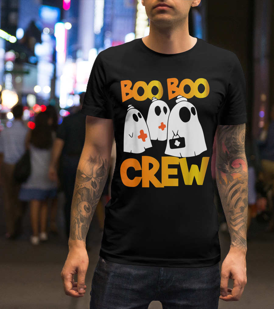 Boo Boo Crew Nurse Ghost Halloween T-Shirt