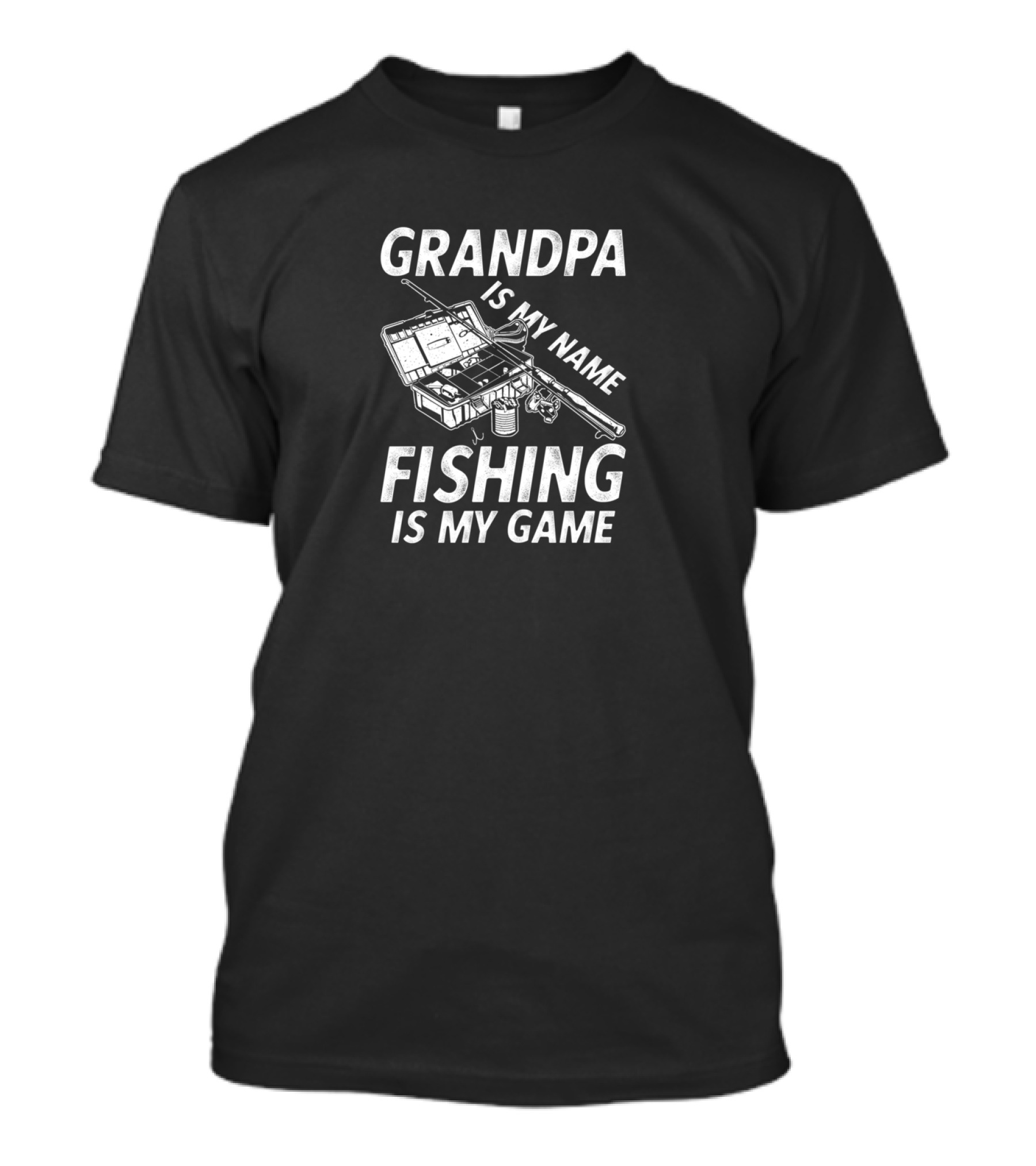 Grandpa Is My Name Fishing Is My Game Funny Fisherman T-Shirt