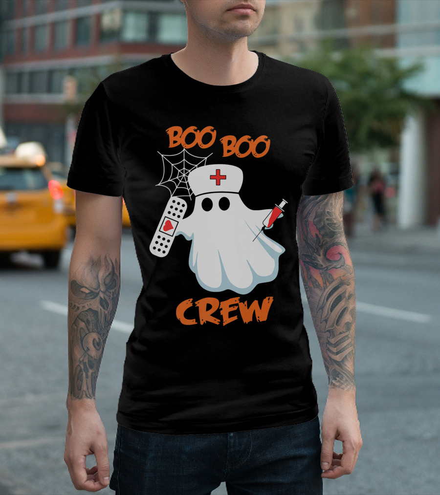 Boo Boo Crew Funny Halloween Nurse RN Medical EMS Staff T-Shirt