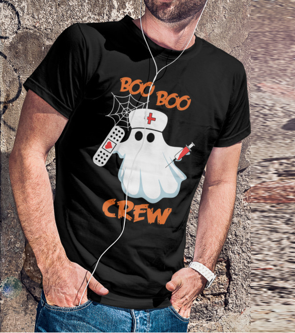 Boo Boo Crew Funny Halloween Nurse RN Medical EMS Staff T-Shirt