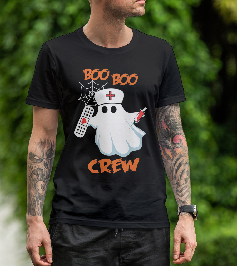 Boo Boo Crew Funny Halloween Nurse RN Medical EMS Staff T-Shirt