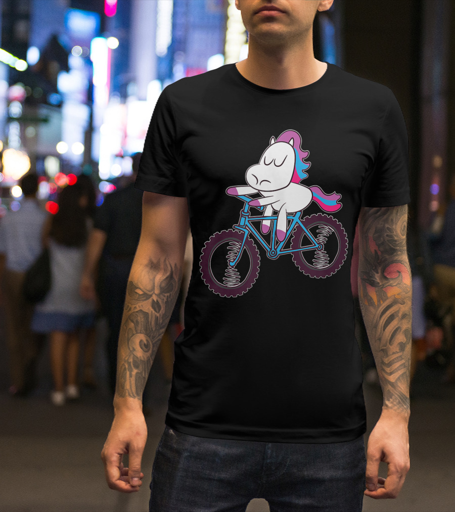 Mountain Bike Unicorn Riding Adventure T-Shirt