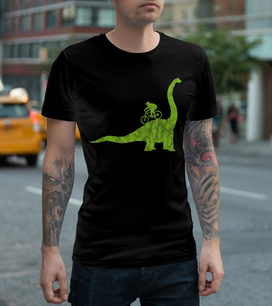 Mountain Bike MTB Dinosaur Funny Cycling Bicycle Rider Adventure T-Shirt