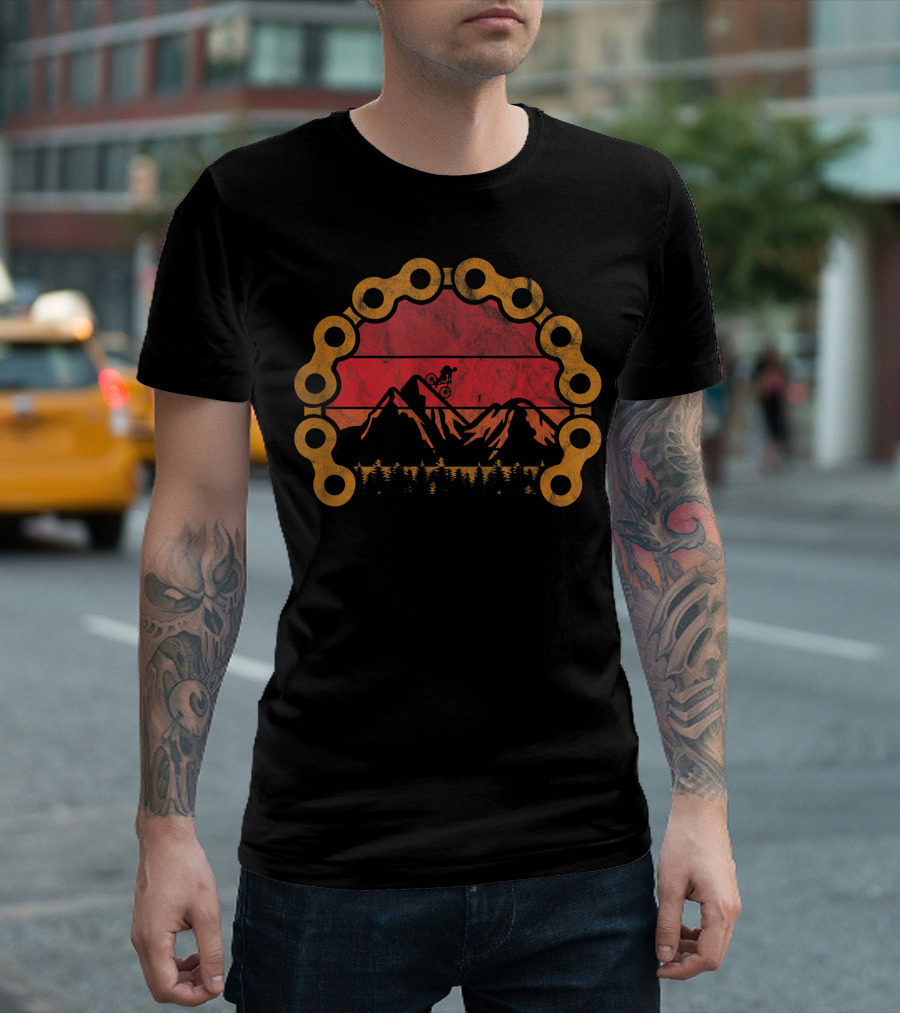 Mountain Bike MTB Biker Downhill Cycling Adventure In Mountains T-Shirt