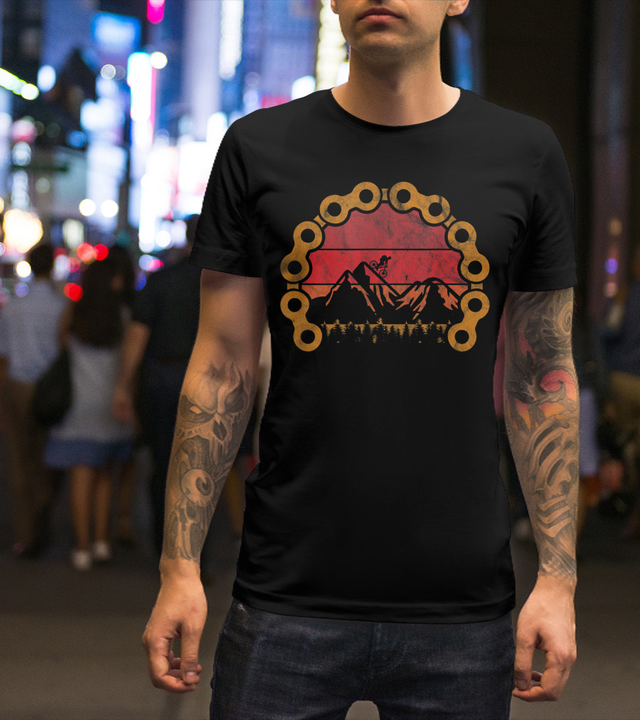Mountain Bike MTB Biker Downhill Cycling Adventure In Mountains T-Shirt