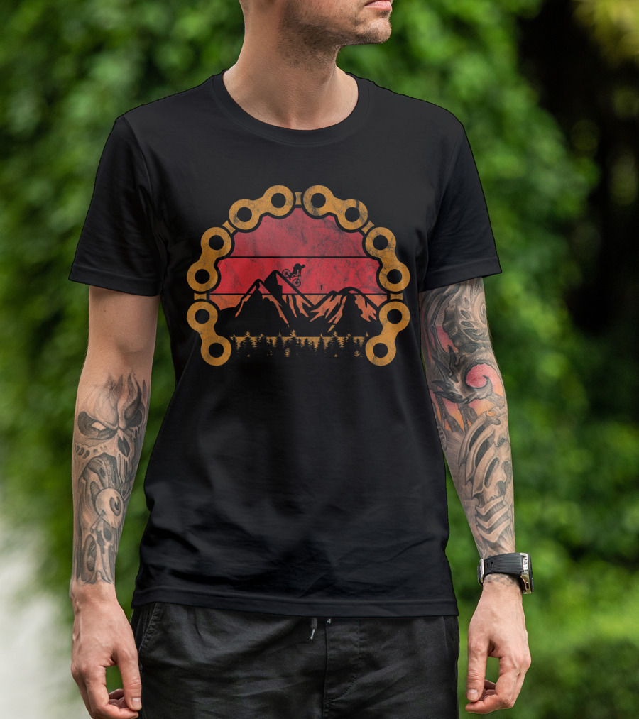Mountain Bike MTB Biker Downhill Cycling Adventure In Mountains T-Shirt