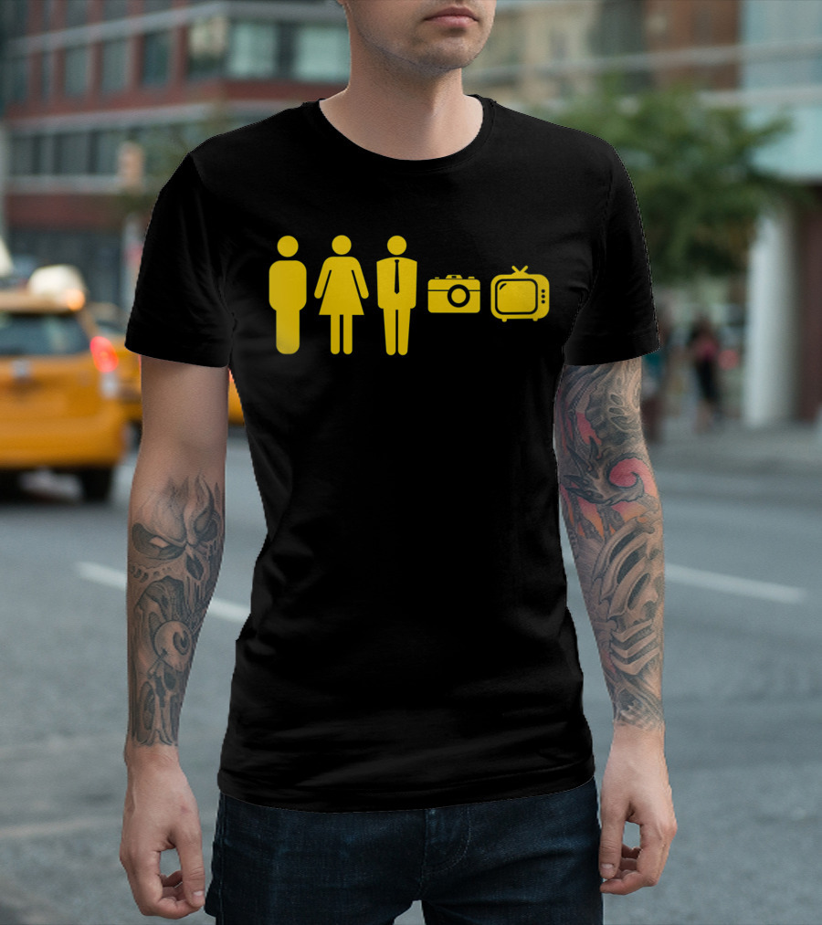 Person Woman Man Camera TV Icons T-Shirt