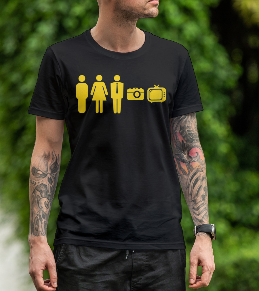 Person Woman Man Camera TV Icons T-Shirt