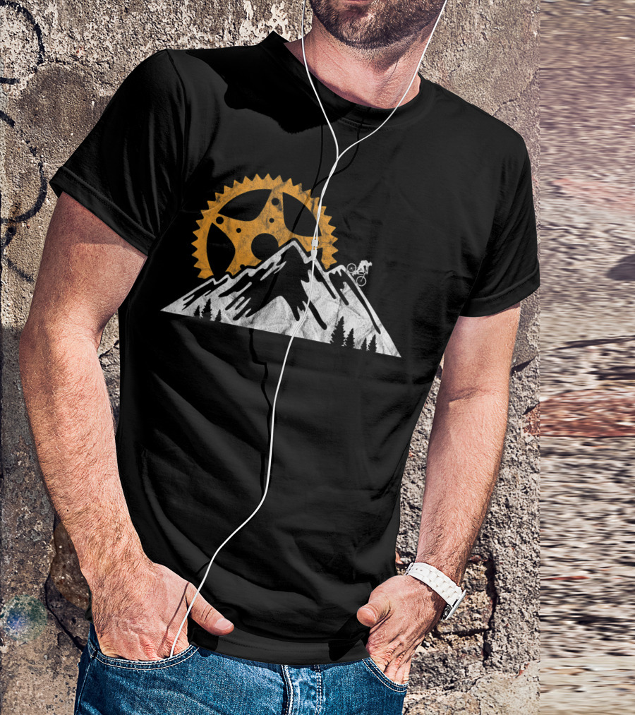 Mountain Bike Cycling Bicycle Gear And Downhill Adventure Biking T-Shirt