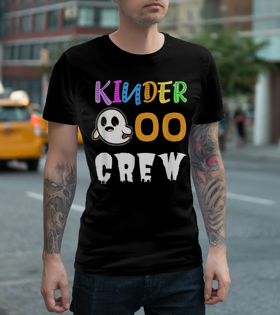 Kinder Boo Crew Halloween Kindergarten Teacher T-Shirt