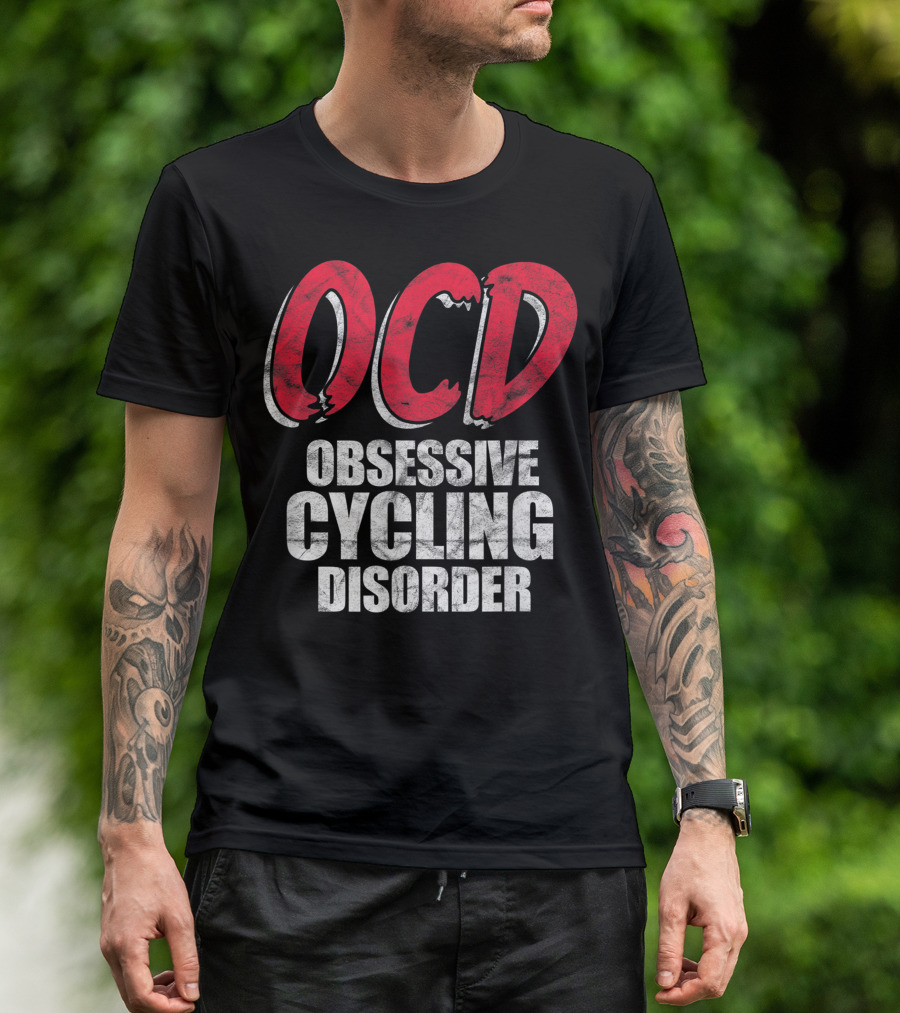 OCD Obsessive Cycling Disorder Funny Bike Cycling Biking Basic T-Shirt