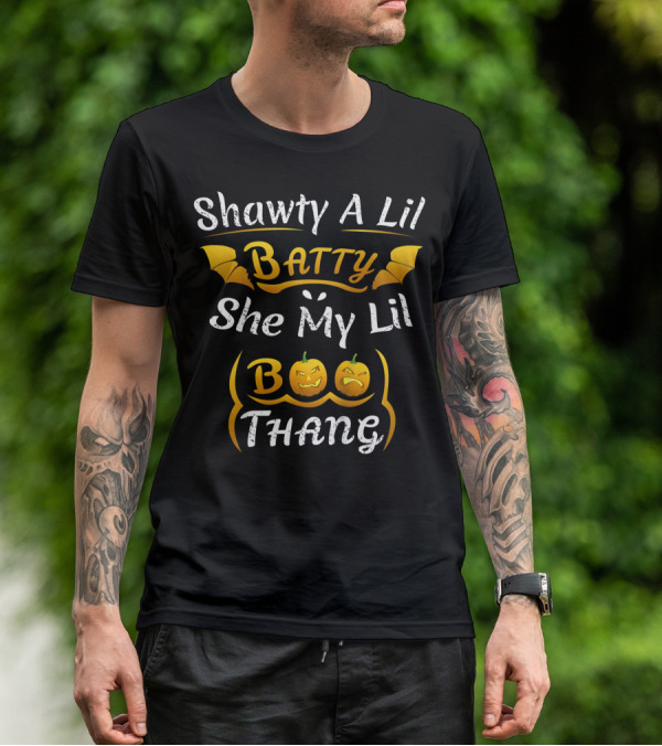 Shawty A Lil Batty She My Lil Boo Thang Pumpkin Halloween T-Shirt
