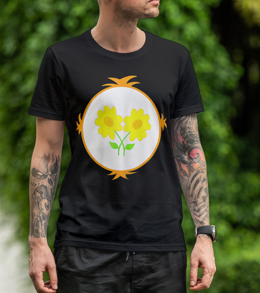 I Care Funny Halloween Bear Costume Best Friend Smiling Flowers T-Shirt