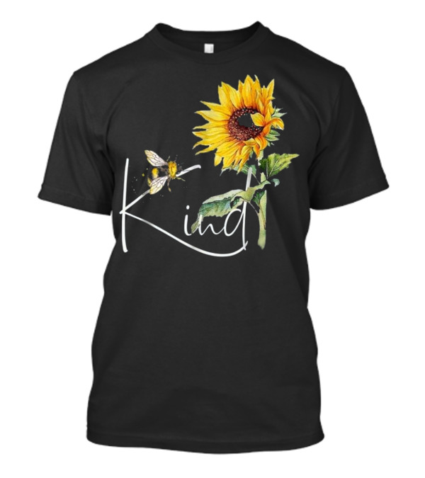 Kind Bee Sunflower Teacher T-Shirt