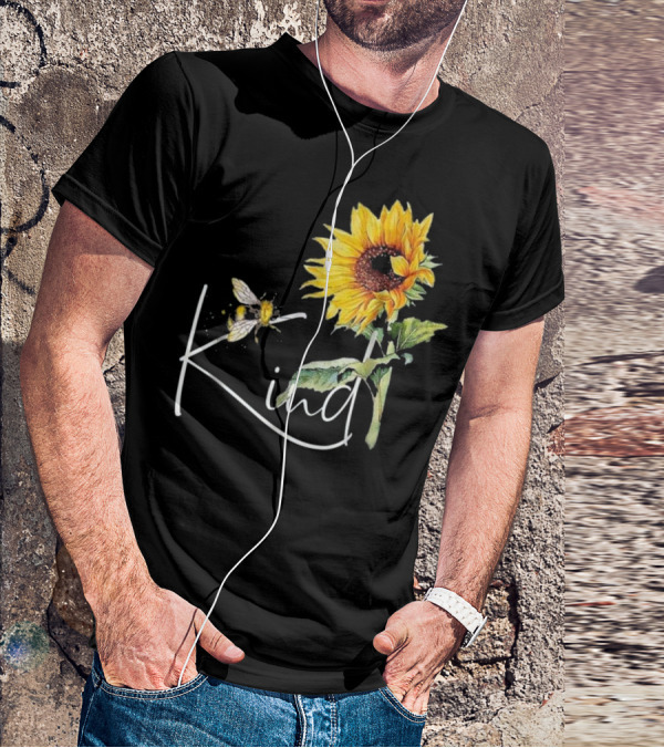 Kind Bee Sunflower Teacher T-Shirt