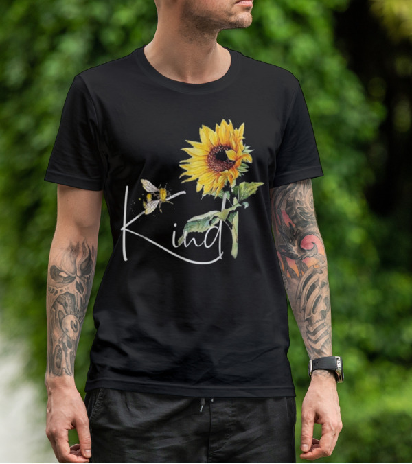 Kind Bee Sunflower Teacher T-Shirt