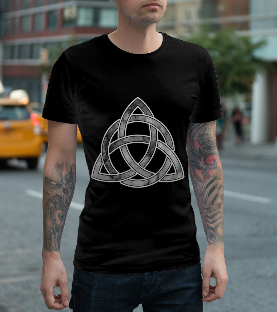Celtic Irish Trinity Knot Symbol Marble T-Shirt