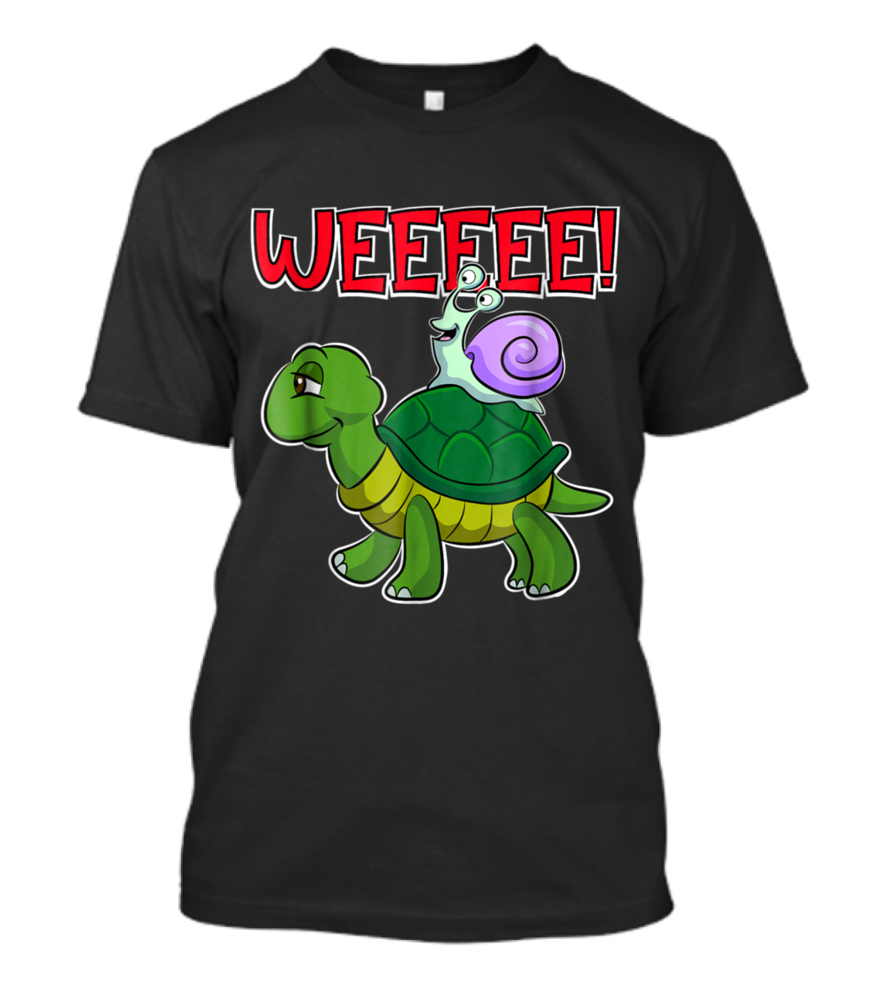 Weefee Turtle Snail Adventure Comedy T-Shirt