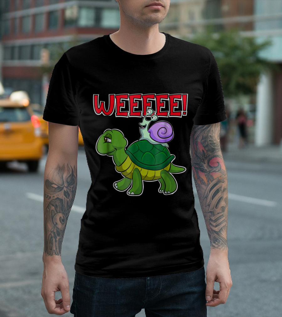 Weefee Turtle Snail Adventure Comedy T-Shirt