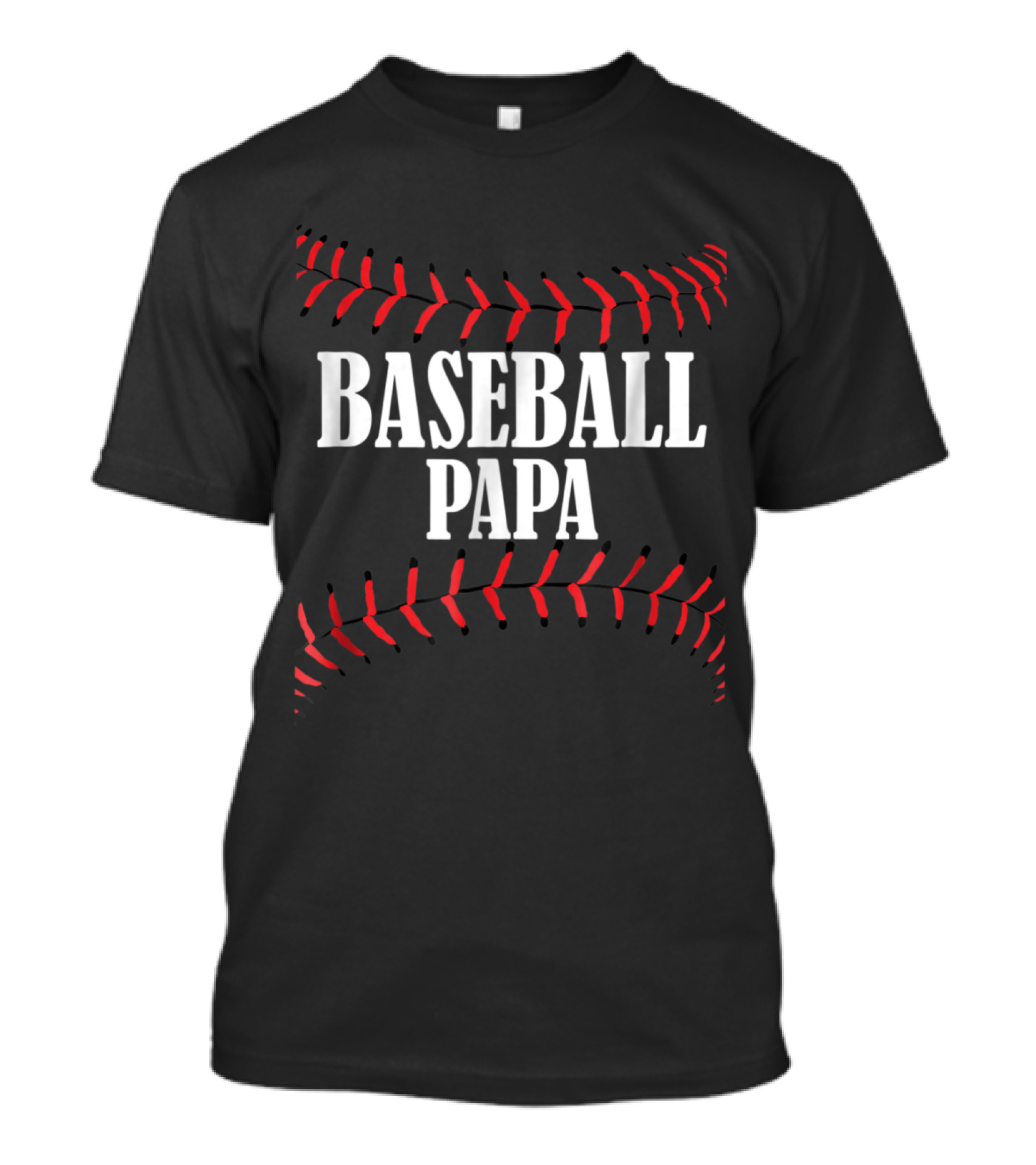 Baseball Papa Stitching Themed Design For Grandfather Fans T-Shirt