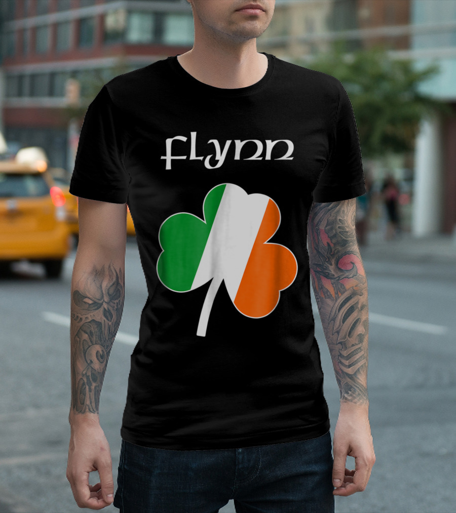 Flynn Family Ireland Shamrock Emblem T-Shirt