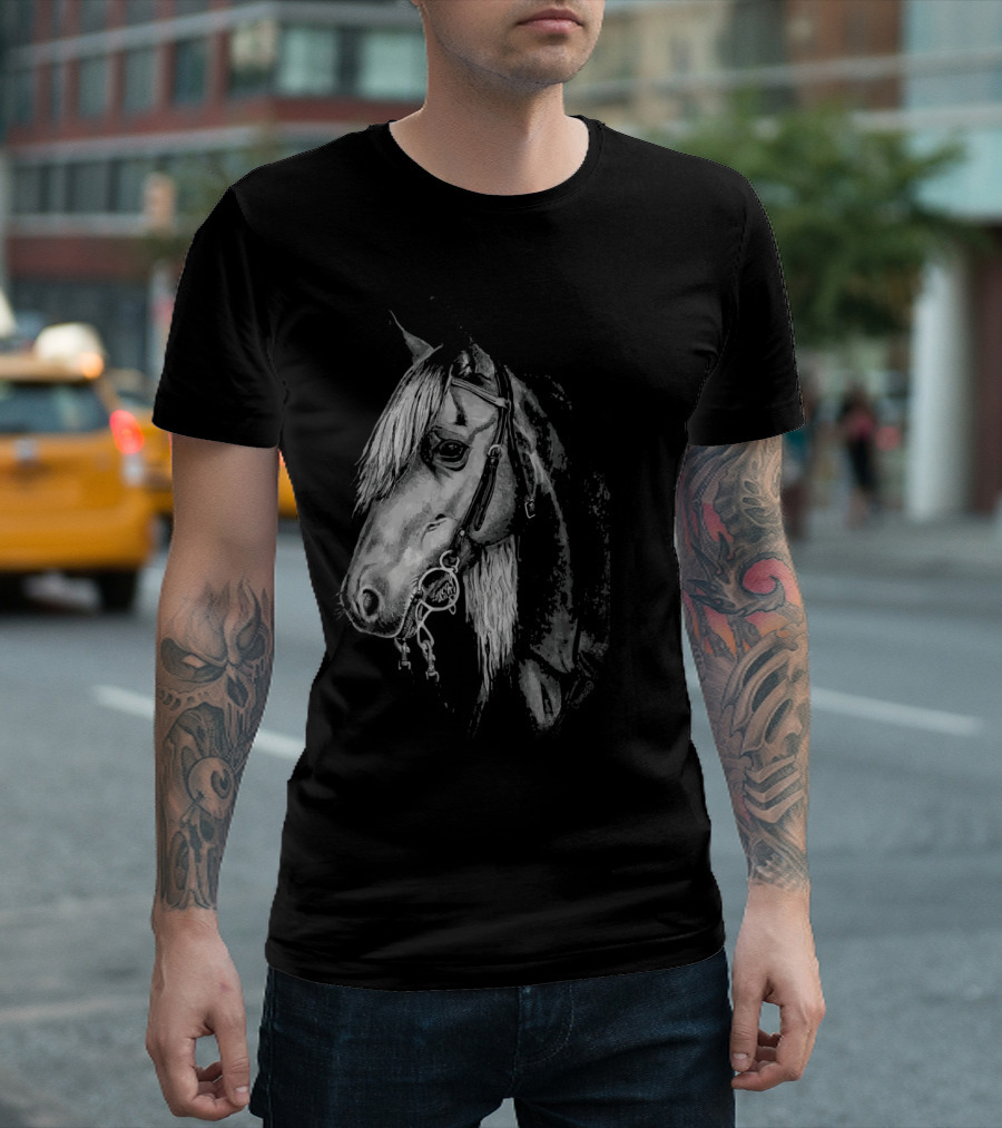 Horse Illustration for Women and Teen Girls T-Shirt