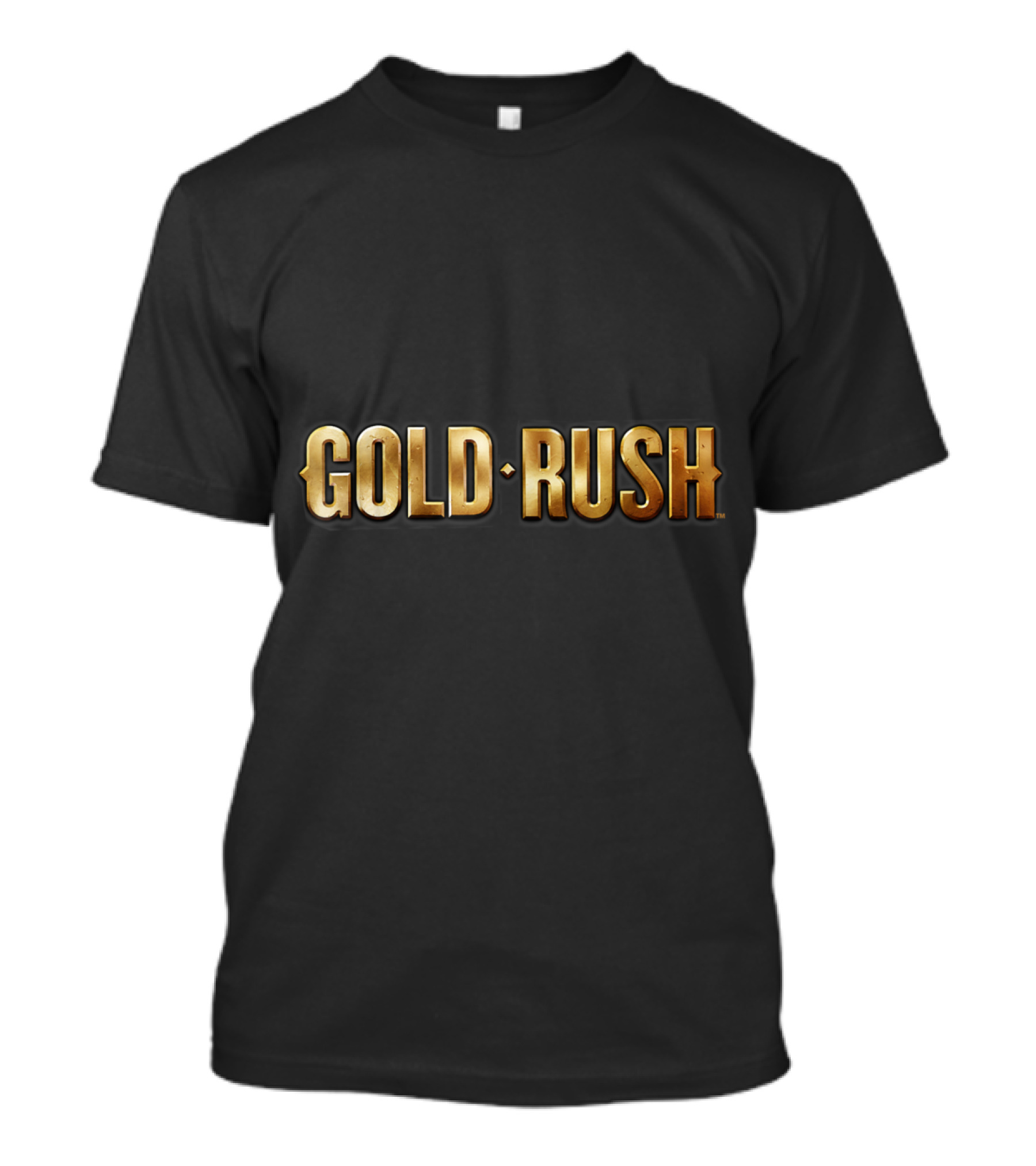 Discovery Channel Gold Rush Bright Metallic Text Image T-Shirt