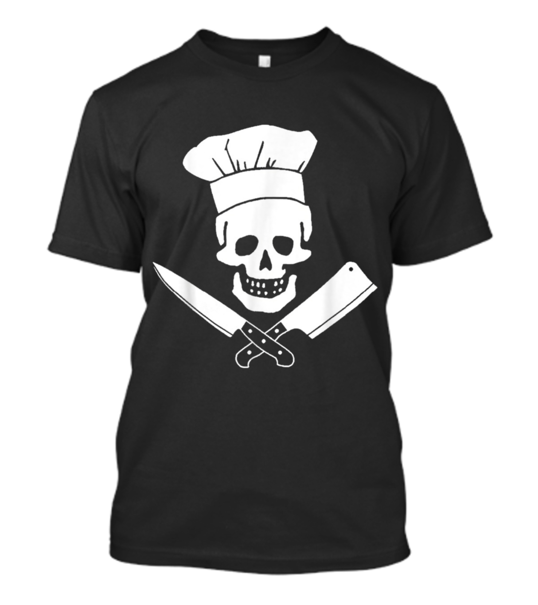 Skull With Chef Hat And Crossed Knives Cooking T-Shirt