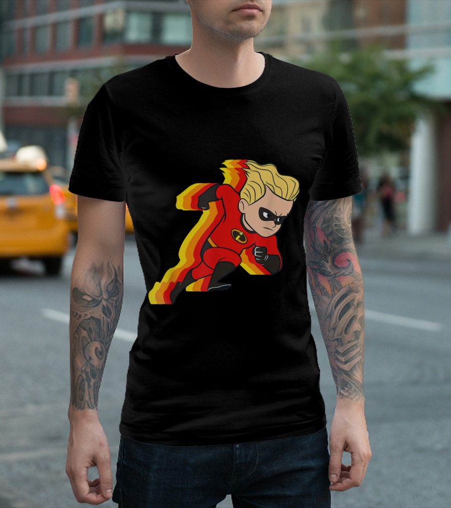 Dash Parr Speed Running from Disney Pixar's The Incredibles Iconic Character T-Shirt