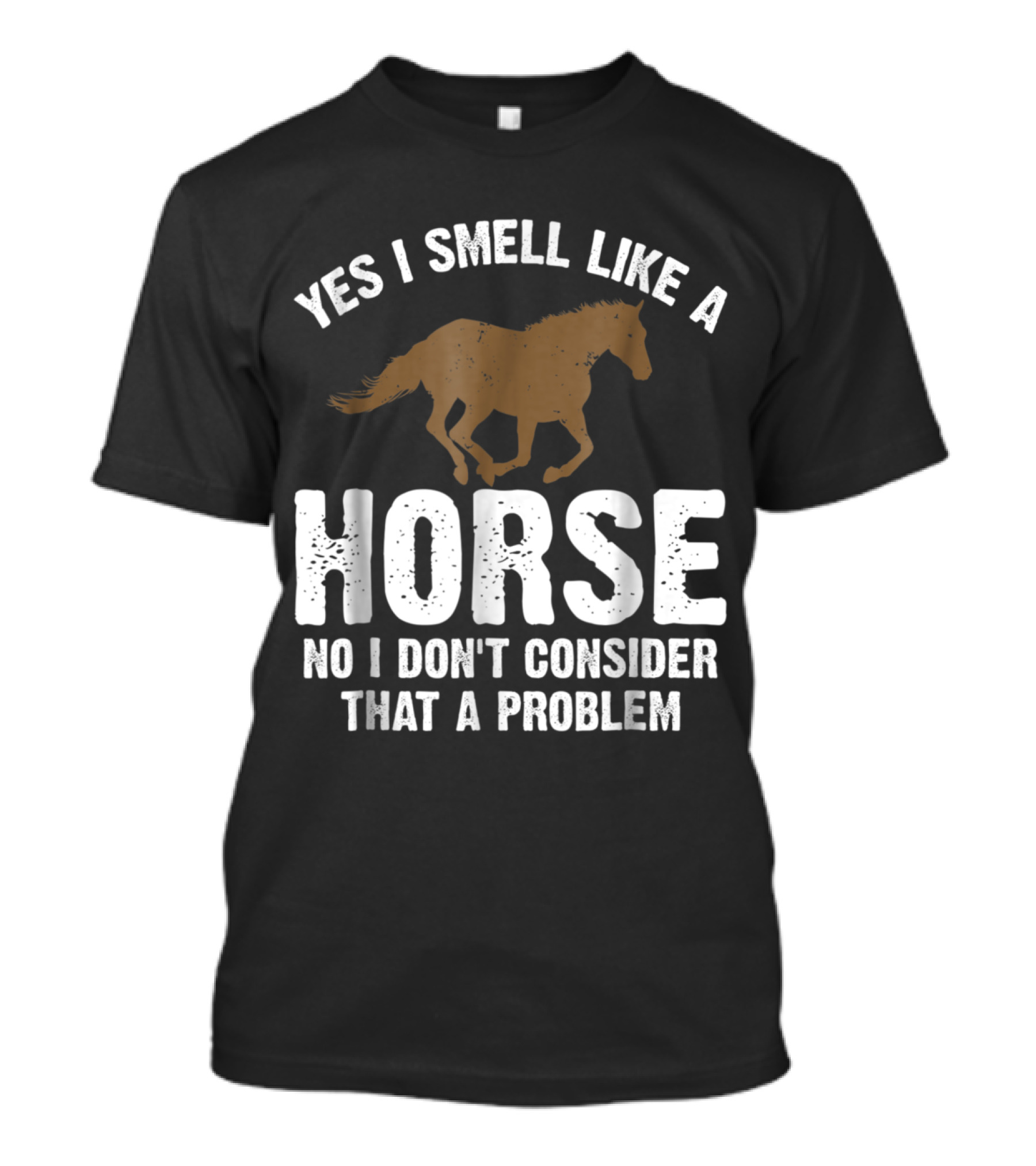 Yes I Smell Like A Horse No I Don't Consider That A Problem Horse Lover Funny Horseb T-Shirt