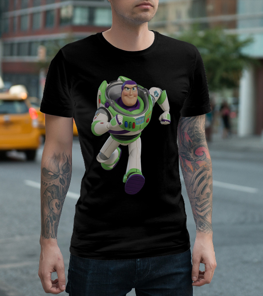 Buzz Lightyear Toy Story 4 Disney Pixar Character Action Pose T-Shirt